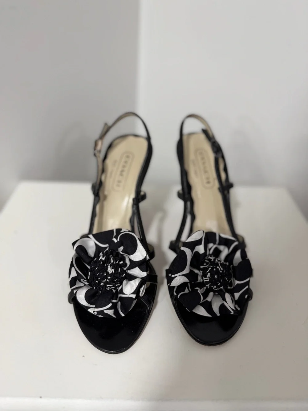 Coach Strappy Floral Heels
